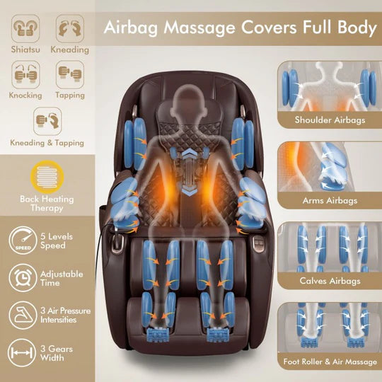 Shiatsu Zero Gravity Massage Chair With Heating (SL-Track)